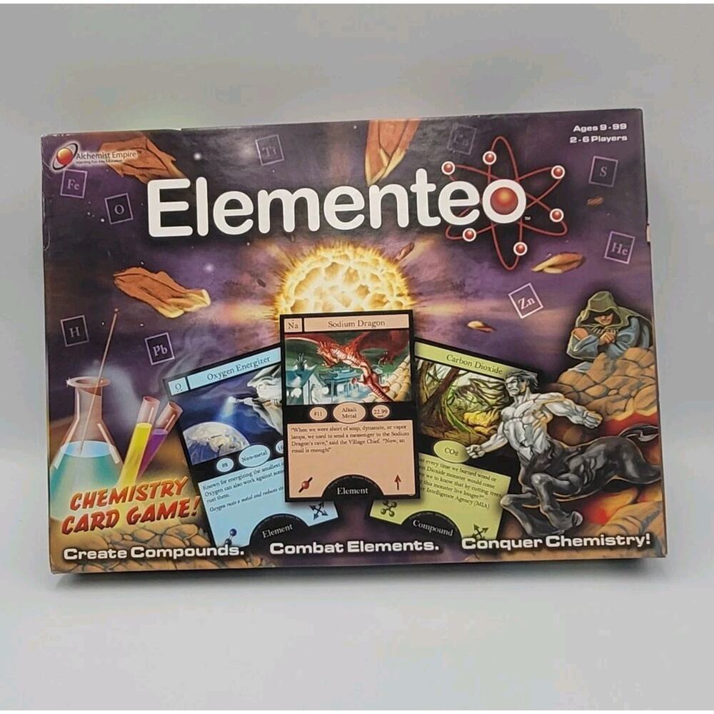 Elementeo 1st Edition Chemistry Card Game STEM Science Elements Alchemist Empire